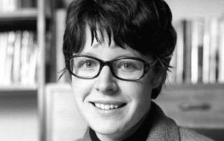 A young Jocelyn Bell Burnell pictured in an office